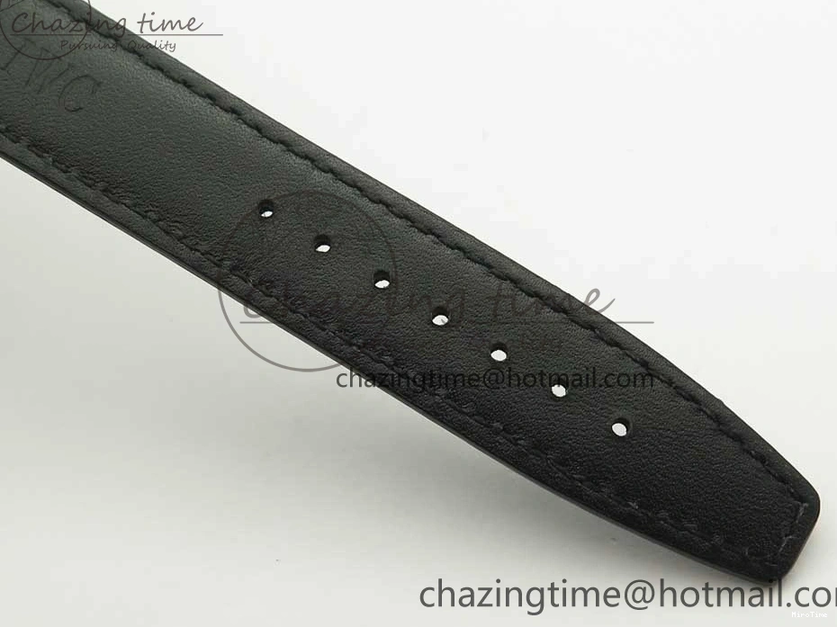 MIROTIME 0217 Portofino Automatic SS FKF 1:1 Best Edition White Dial SS Markers on Black Leather Strap A QuickDry 7138